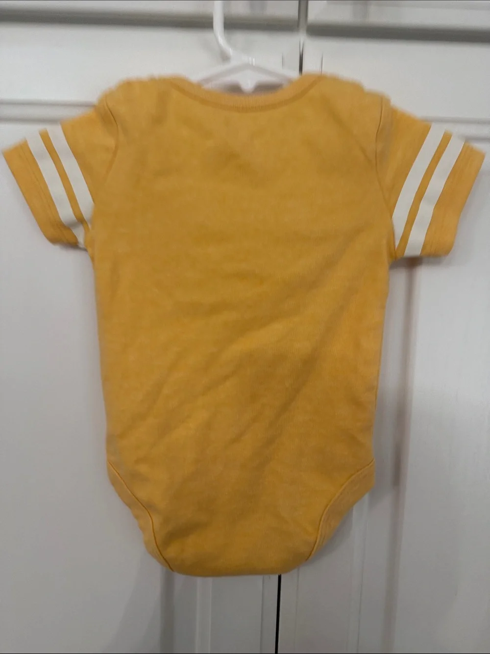 Warner Bros. Hufflepuff Yellow Baby Bodysuit with White Stripes